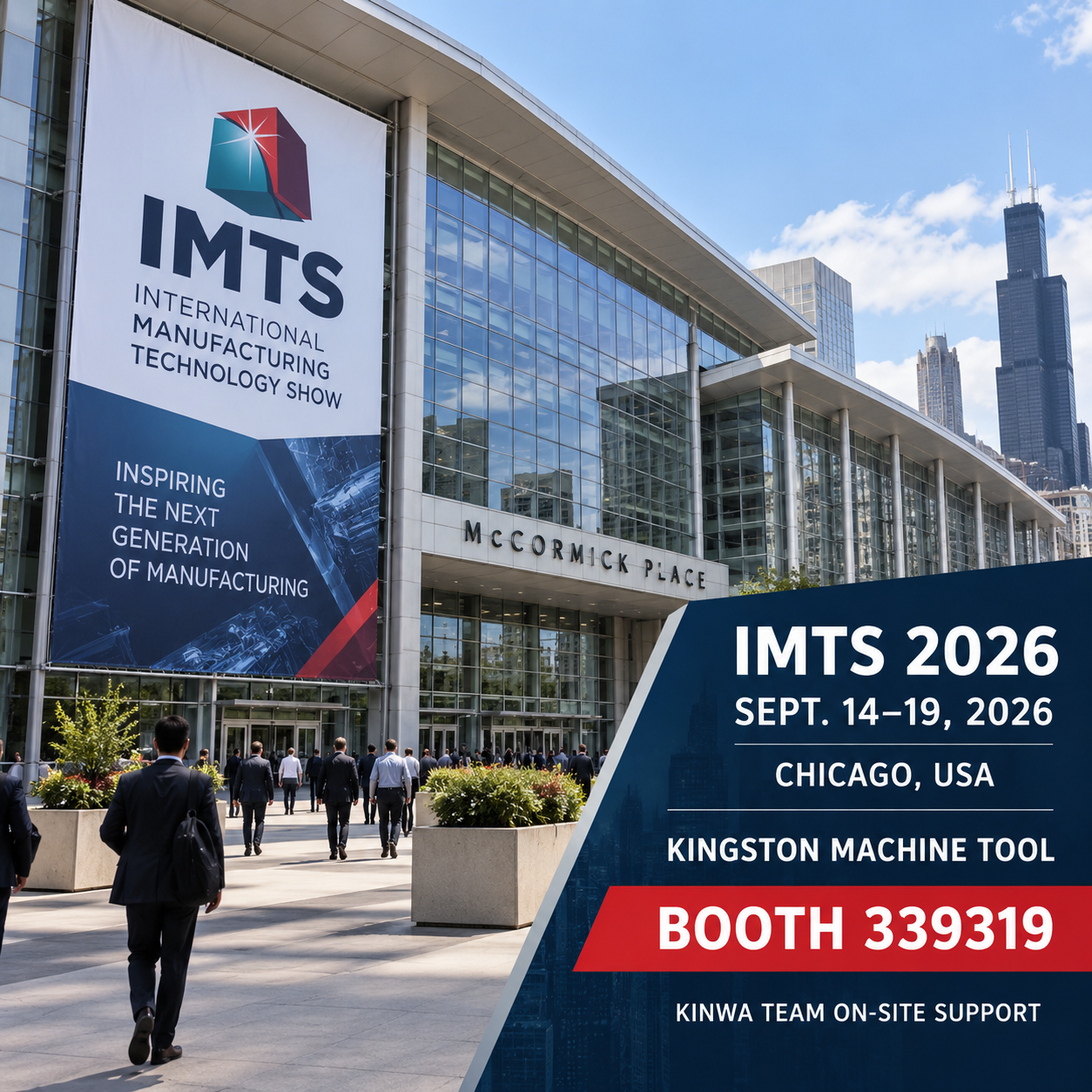 KINWA 美國合作夥伴 KINGSTON 將參展 IMTS 2026，KINWA 團隊現場支援